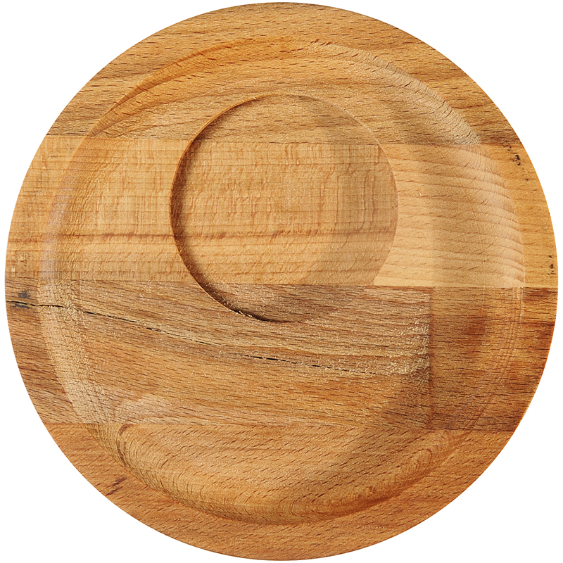 Поднос сервировочный деревянный круглый