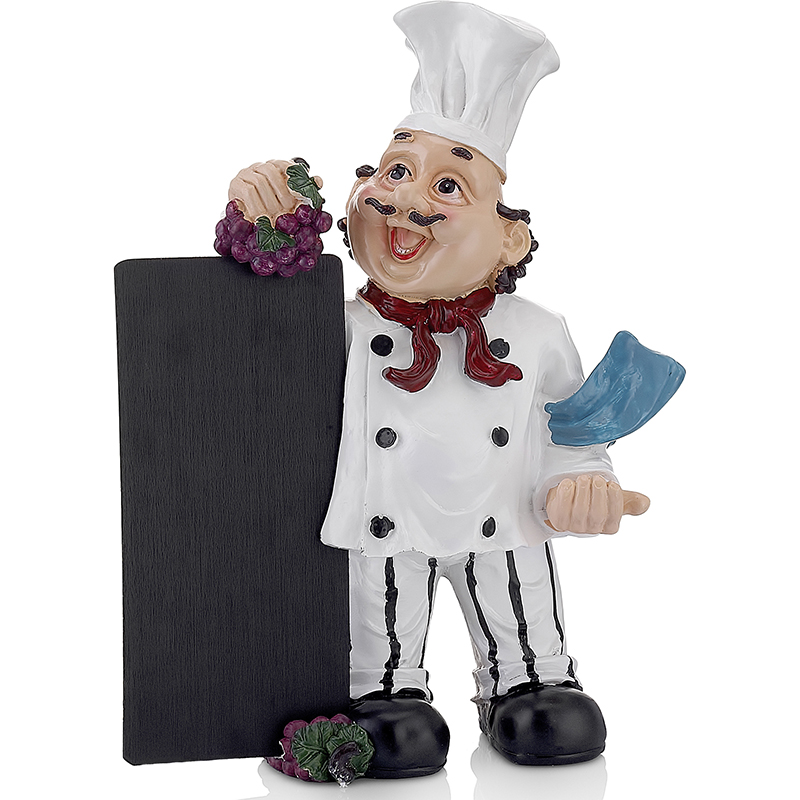Декор - повар с грифельной доской и виноградом
